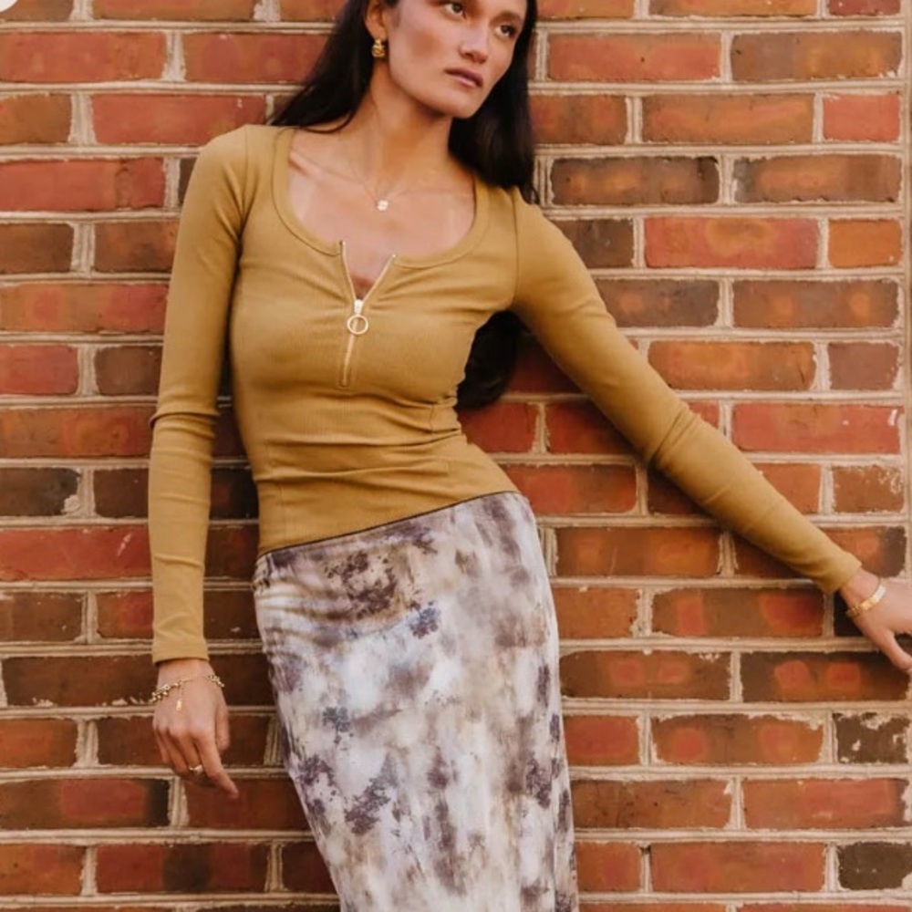 Bohme Gray and White Maxi Top for Casual Resort Wear
